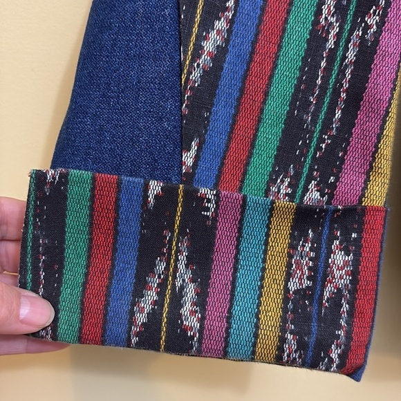 Wrangler | Vintage Western Denim Aztec Serape Concho Native American Jacket 42 - Picture 6 of 17